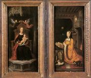 Diptych with Margaret of Austria Worshipping 1500-10 - Flemish Unknown Masters