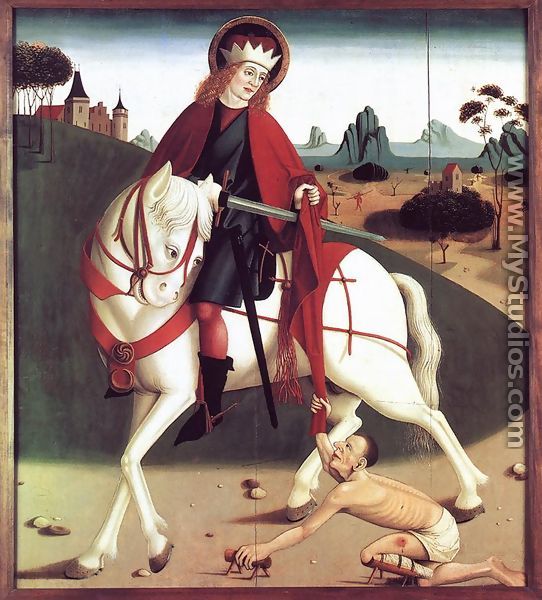Saint Martin and the Beggar (2) c. 1490 - Hungarian Unknown Masters
