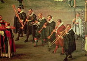 Musicians taking part in The Ommeganck in Brussels on 31st May 1615- Procession of Notre Dame de Sablon - Denys Van Alsloot