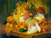 Still life with fruit and fowl - Charles Thomas Bale