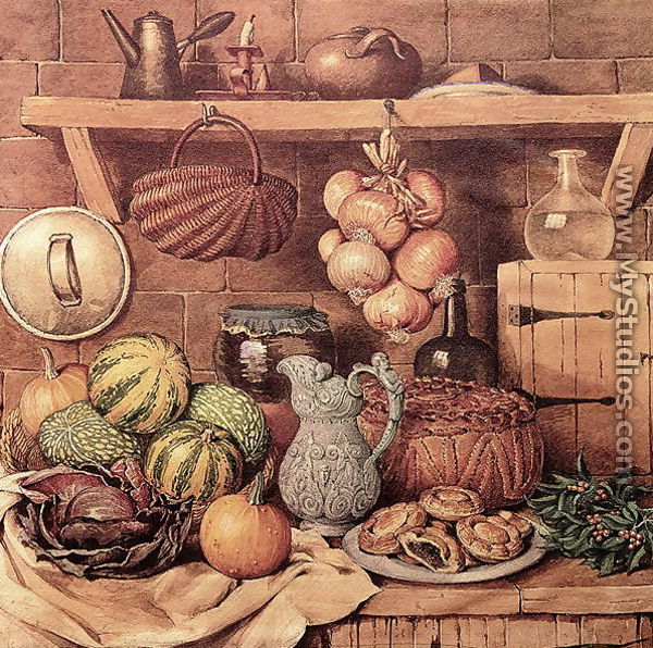 Still life with Christmas Food - Mary Ellen Best