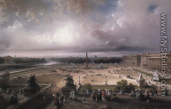 Place de la Concorde, Paris 1853 - Carlo Bossoli