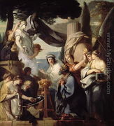 Solomon making a sacrifice to the idols - Sébastien Bourdon