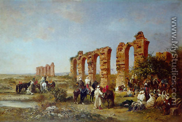 Rassemblement aux abords des ruines 1873 - Honore Boze