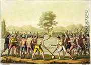 Indians playing Ciueca, Chile, from 'Le Costume Ancien et Moderne', - G. Bramati