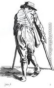 Beggar on his crutches, from behind - Jacques Callot