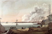 View of New York after The Great Fire Taken from Brooklyn, 1835 - Nicolino Calyo