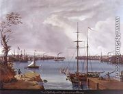 View of New York, Brooklyn and the Navy Yard taken from the Heights near Willamsburg, c.1835-45 - Nicolino Calyo