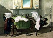 Astor House Reading Room, 1840 - Nicolino Calyo