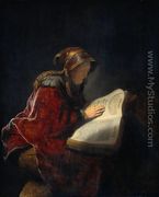The Prophetess Anna (known as 'Rembrandt's Mother') - Rembrandt Van Rijn