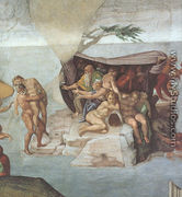Ceiling of the Sistine Chapel: Genesis, Noah 7-9: The Flood, right view - Michelangelo Buonarroti