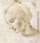 Study of a woman's head - Leonardo Da Vinci