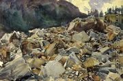 Purtud, Alpine Scene and Boulders - John Singer Sargent