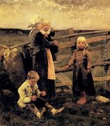 Children With Cherries - Bernardus Johannes Blommers