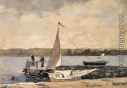 A Sloop at a Wharf, Gloucester - Winslow Homer