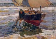Beaching the Boat (study) - Joaquin Sorolla y Bastida