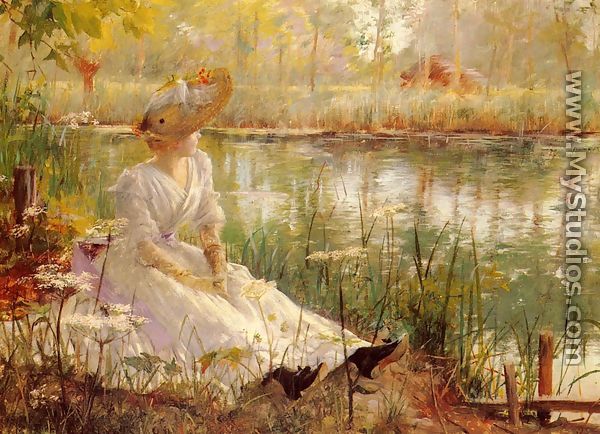 A Beauty By A River - Charles James Theriat