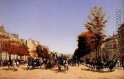 View Of The Champs-Elysees From The Place De L'Etoile - Edmond Georges  Grandjean