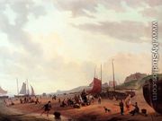 Fisherfolk And Townsfolk On Scheveningen Beach In The Afternoon - Abraham Johannes Couwenberg, Jzn.