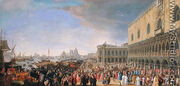 Arrival of the Comte Languet de Gergy at the Palazzo Ducale, Venice, November 1726 - Luca Carlevaris