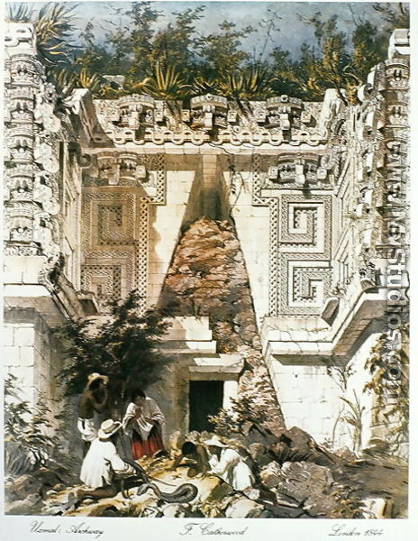 Palace of the Governors, Uxmal, Yucatan, Mexico, 1844 - Frederick Catherwood