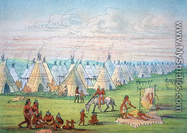 Sioux Camp Scene, 1841 - George Catlin