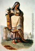 Sioux mother with baby in a cradleboard - George Catlin