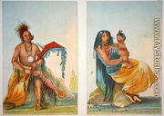 Head Chief Clermont and his wife and child, 1841 - George Catlin