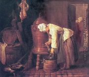 Woman Drawing Water from a Copper Cistern - Jean-Baptiste-Simeon Chardin