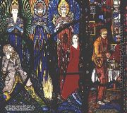 Detail from the Geneva Window depicting 'The Demi Gods' and 'Juno and the Paycock', 1929 - Harry Clarke