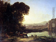 Cattle and Goats drinking by a ruin - Claude Lorrain (Gellee)
