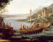 Landscape with the arrival of Aeneas at Pallanteum (detail) - Claude Lorrain (Gellee)