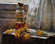 Bottle with Flowers, 1890 - Edouard  (Jean-Edouard) Vuillard