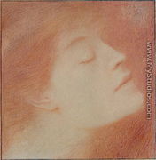 Head of a Woman, 1892 - Fernand Khnopff