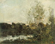 A Lake in the Woods at Dusk, c.1865 - Charles-Francois Daubigny