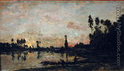 Sunset on the Oise, 1865 - Charles-Francois Daubigny