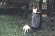 Larener Woman with a Goat, c.1885 - Anton Mauve