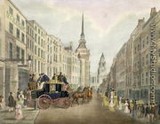 The Cambridge Coach Leaving Belle Sauvage Yard, Ludgate Hill - James Pollard