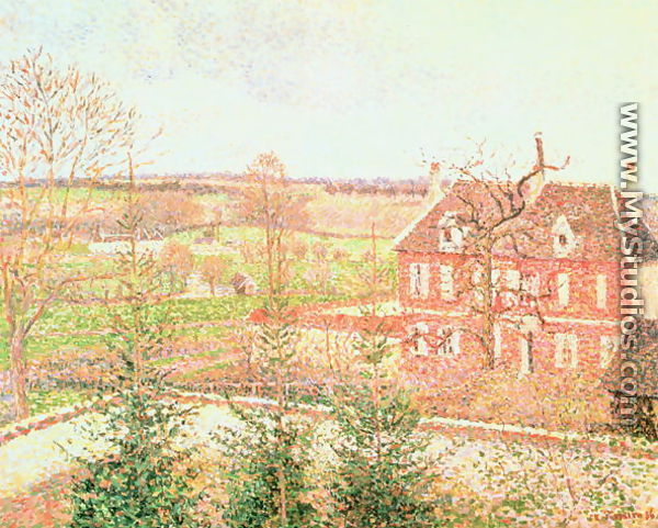 View from my window: the house of the deaf person, 1886 - Camille Pissarro