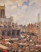 The Market Surrounding the Church of Saint-Jacques, Dieppe, 1901 - Camille Pissarro