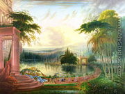 A Romantic Landscape with the Arrival of the Queen of Sheba, c.1830 - Samuel Colman