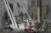 Interior of a Weaver's Workshop, from Volume II Arts and Trades of  Description of Egypt  1822 - Nicolas Jacques (after) Conte