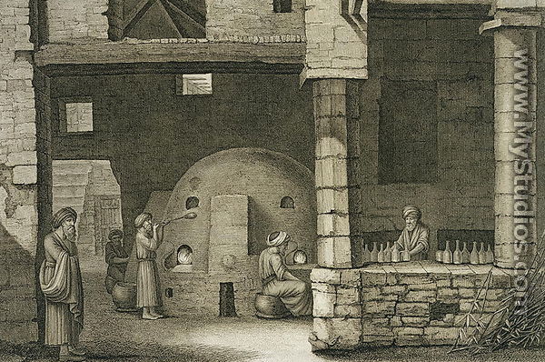 The Glass Bottle Maker, from Volume II Arts and Trades of Description of Egypt  1822 - Nicolas Jacques (after) Conte