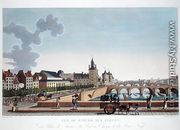 View of the Flower Market by the Palais de Justice, c.1816-20 - Henri  (after) Courvoisier-Voisin