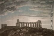 The Small Temple at Paestum - John Robert Cozens