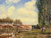 Banks of the Loing at Moret, Morning - Alfred Sisley