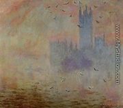 Houses of Parliament, Seagulls - Claude Oscar Monet