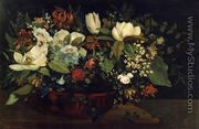 Basket of Flowers - Gustave Courbet