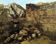 Crumbling Rocks - Gustave Courbet