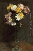 Chrysanthemums 2 - Ignace Henri Jean Fantin-Latour
